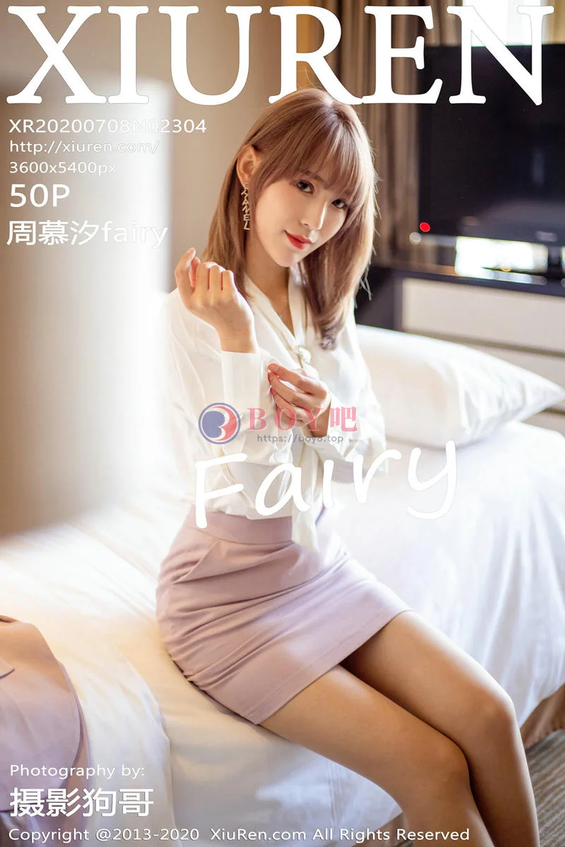 [XiuRen秀人网] No.2304 嫩模周慕汐fairy私房床上全裸上身无内肉丝裤袜惹火诱惑写真 - BOY吧-BOY吧