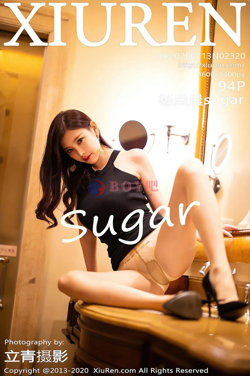 [XiuRen秀人网] No.2320 女神杨晨晨sugar私房典雅吊裙主题性感内衣配肉丝裤袜诱惑写真-BOY吧