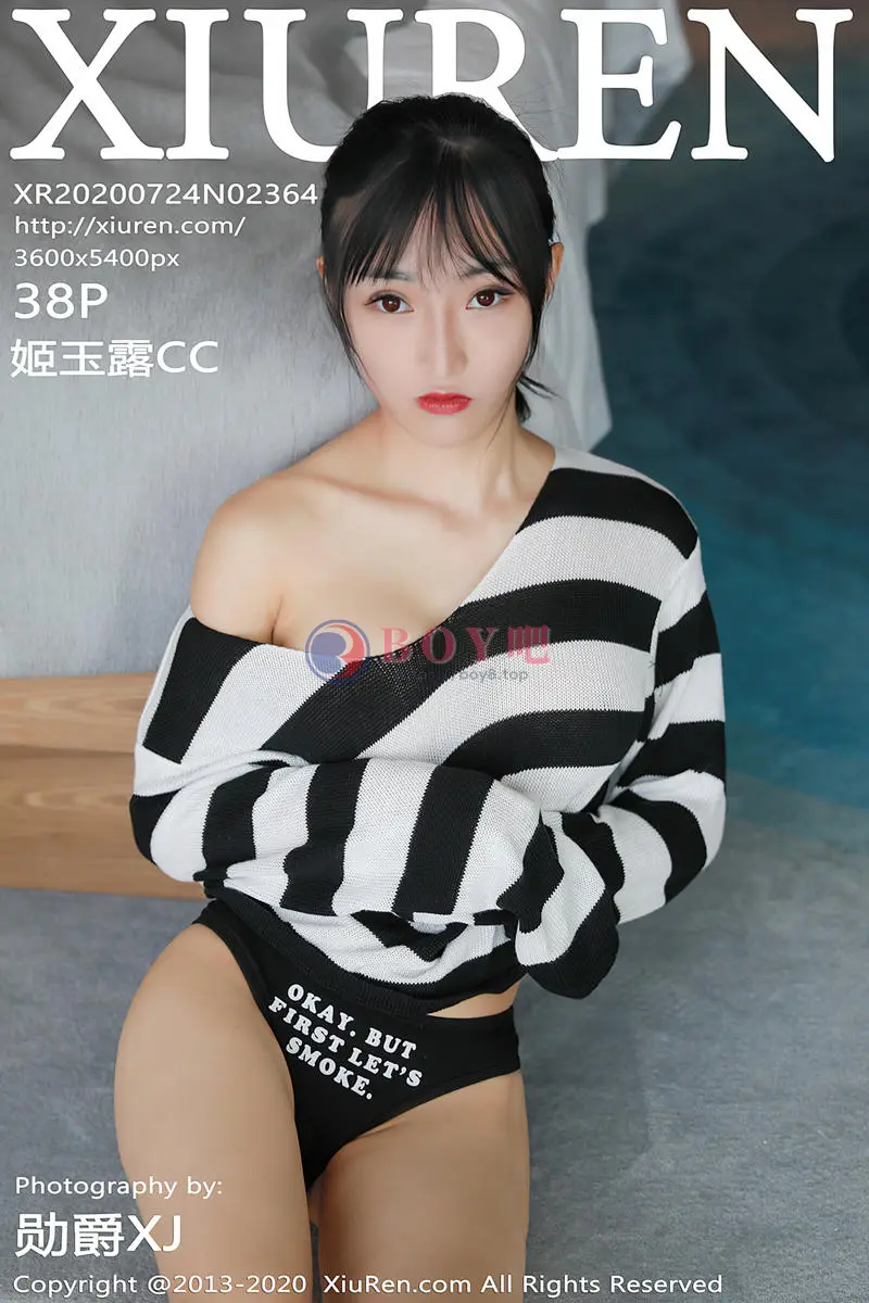 [XiuRen秀人网] No.2364 嫩模姬玉露CC私房性感小T恤配热裤半脱露翘臀撩人诱惑写真-BOY吧