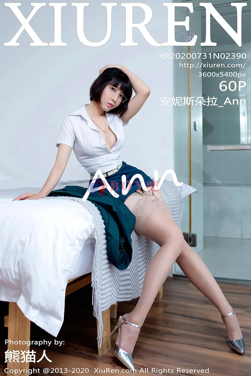 [XiuRen秀人网] No.2390 大美妞安妮斯朵拉_Ann私房蕾丝内衣+黑色漆皮宠物猫撩人诱惑写真-BOY吧