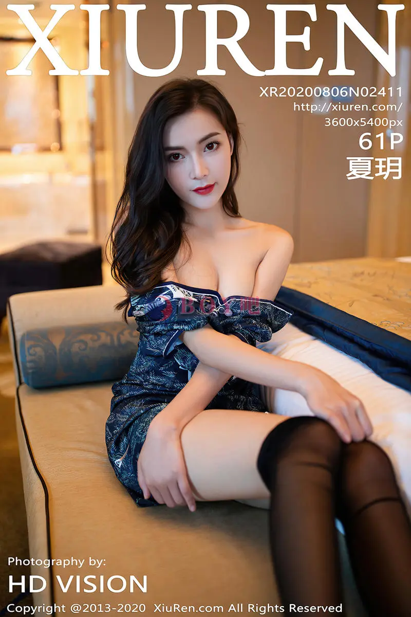 [XiuRen秀人网] No.2411 嫩模夏玥私房古韵旗袍配性感黑丝裤袜秀完美身材诱惑写真 - BOY吧-BOY吧