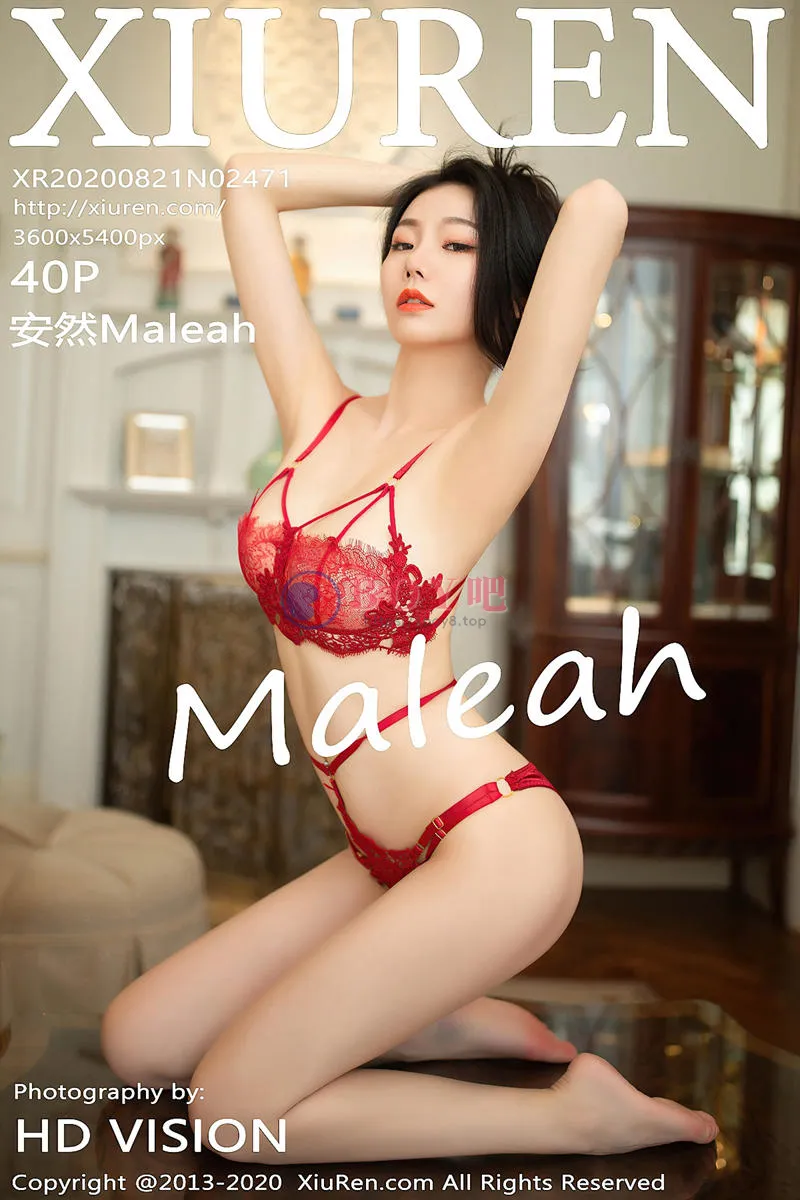 [XiuRen秀人网] No.2471 嫩模安然Maleah私房红色缕空情趣内衣秀惹火身材极致诱惑写真-BOY吧