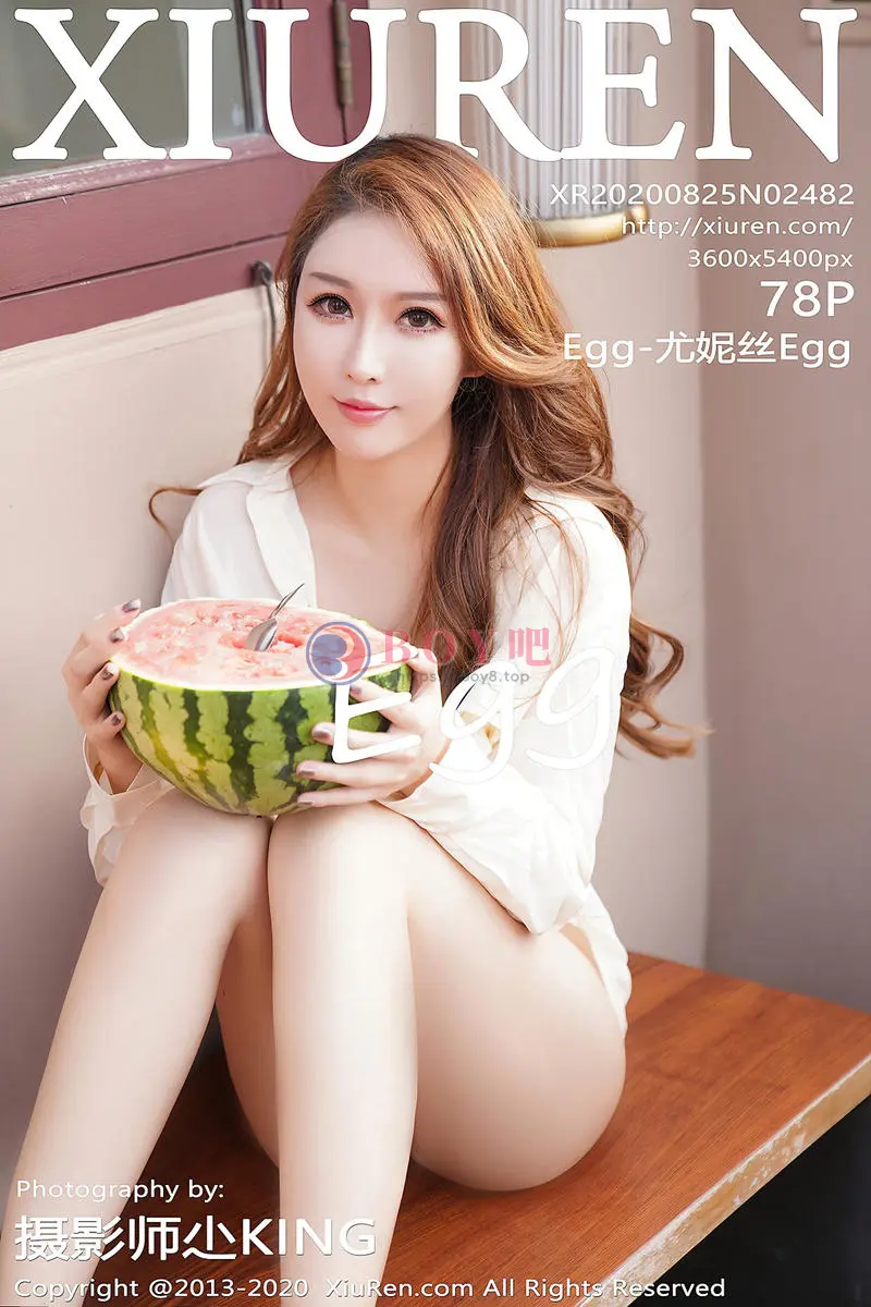 [XiuRen秀人网] No.2482 女神Egg-尤妮丝私房真空白衬衣秀魔鬼身材半露豪乳极致诱惑写真 - BOY吧-BOY吧