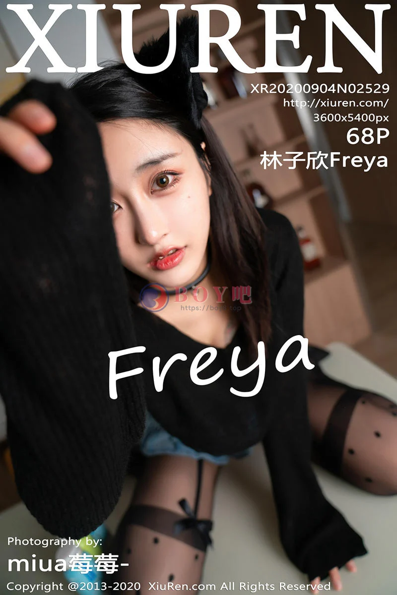 [XiuRen秀人网] No.2529 嫩模林子欣Freya心愿旅拍黑猫变身主题开档黑丝裤袜极致诱惑写真-BOY吧