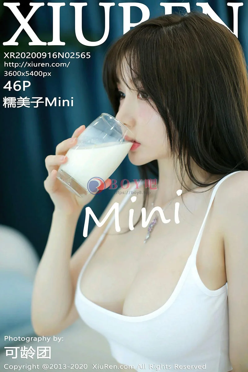 [XiuRen秀人网] No.2565 嫩模糯美子Mini三亚旅拍私房白色吊带内衣半撩露豪乳诱惑写真-BOY吧