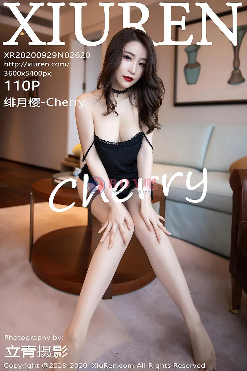 [XiuRen秀人网] No.2620 女神绯月樱-Chery黑色蕾丝吊裙配蕾丝吊袜秀美腿完美诱惑写真-BOY吧