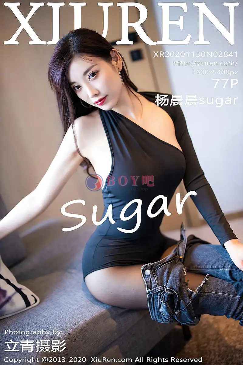 [XiuRen秀人网] No.2841 女神杨晨晨sugar私房脱牛仔裤露黑丝裤袜秀翘臀撩人诱惑写真 - BOY吧-BOY吧