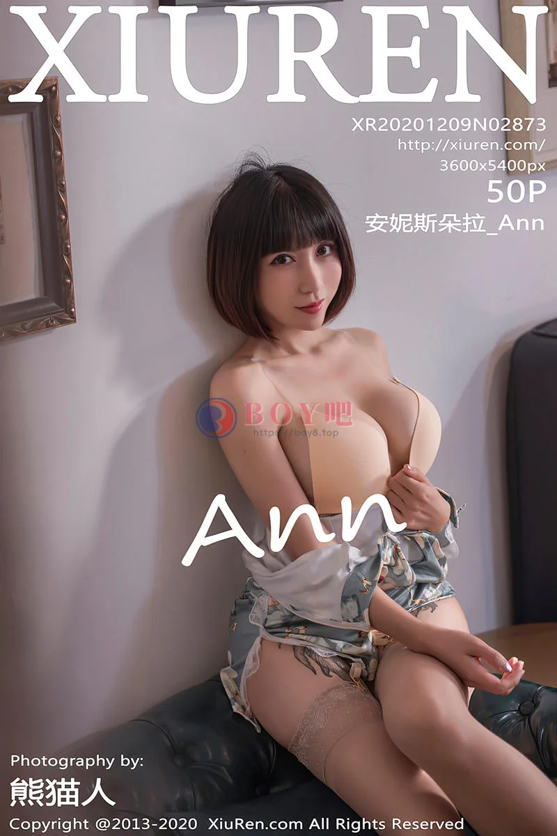 [XiuRen秀人网] No.2873 嫩模安妮斯朵拉私房半脱露性感内衣配蕾丝吊袜极致诱惑写真-BOY吧