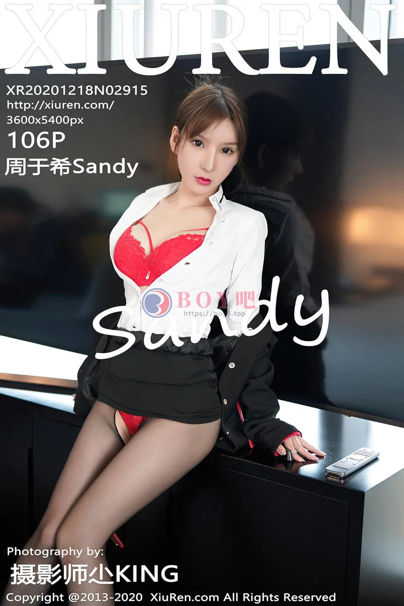 [XiuRen秀人网] No.2915 女神周于希Sandy空姐真实场景剧情主题红色内衣配黑丝诱惑写真-BOY吧