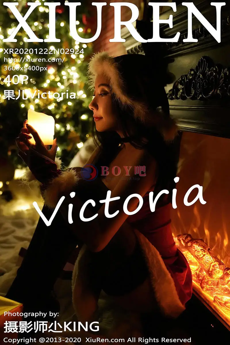[XiuRen秀人网] No.2924 性感御姐果儿Victoria圣诞服饰主题猩红镂空内衣完美诱惑写真-BOY吧