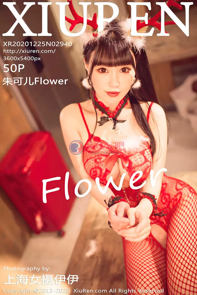 [XiuRen秀人网] No.2940 女神朱可儿Flower圣诞主题开档连体红丝缕空秀火辣身材诱惑写真-BOY吧