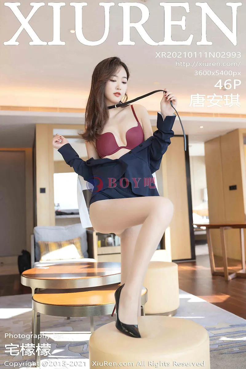 [XiuRen秀人网] NO.2993 嫩模唐安琪性感秘书主题超薄无内肉丝裤袜秀翘臀屁沟诱惑写真 - BOY吧-BOY吧