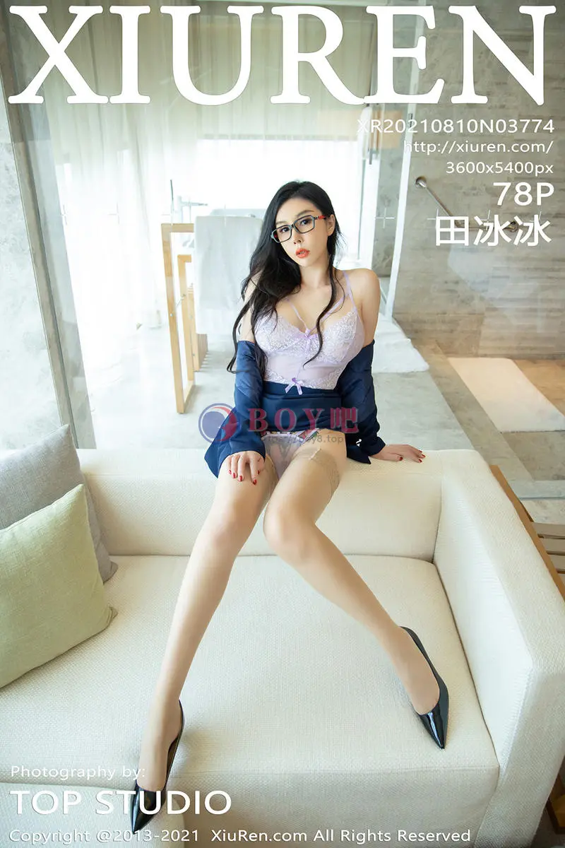[XiuRen秀人网] NO.3774 模特田冰冰三亚旅拍眼镜OL主题半脱露连体情趣内衣诱惑写真 - BOY吧-BOY吧