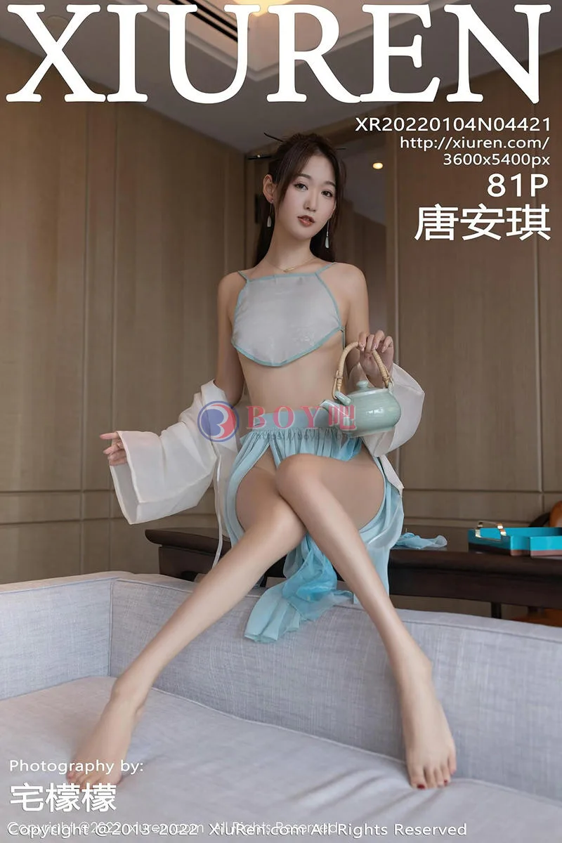 [XiuRen秀人网] No.4421 模特唐安琪酒店场景主题浴室古装情趣肚兜配薄纱裙诱惑写真-BOY吧