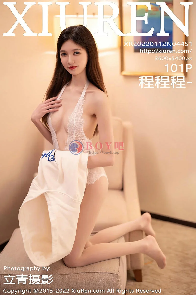 [XiuRen秀人网] No.4451 模特程程程私房半脱露白色蕾丝情趣连体衣秀火辣身材诱惑写真 - BOY吧-BOY吧