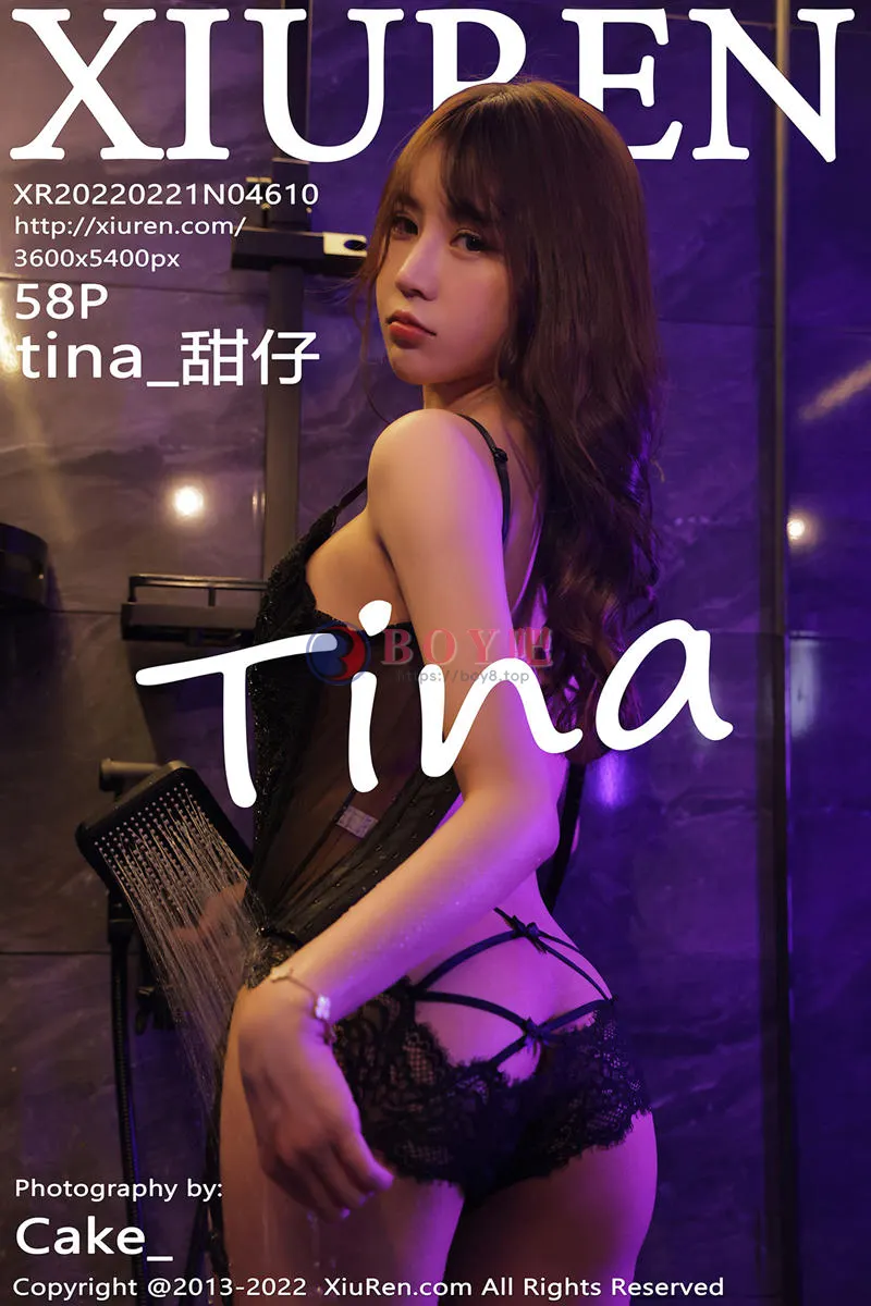 [XiuRen秀人网] No.4610 新人模特tina_甜仔私房浴室黑轻透服饰秀凹凸有致身材诱惑写真 - BOY吧-BOY吧