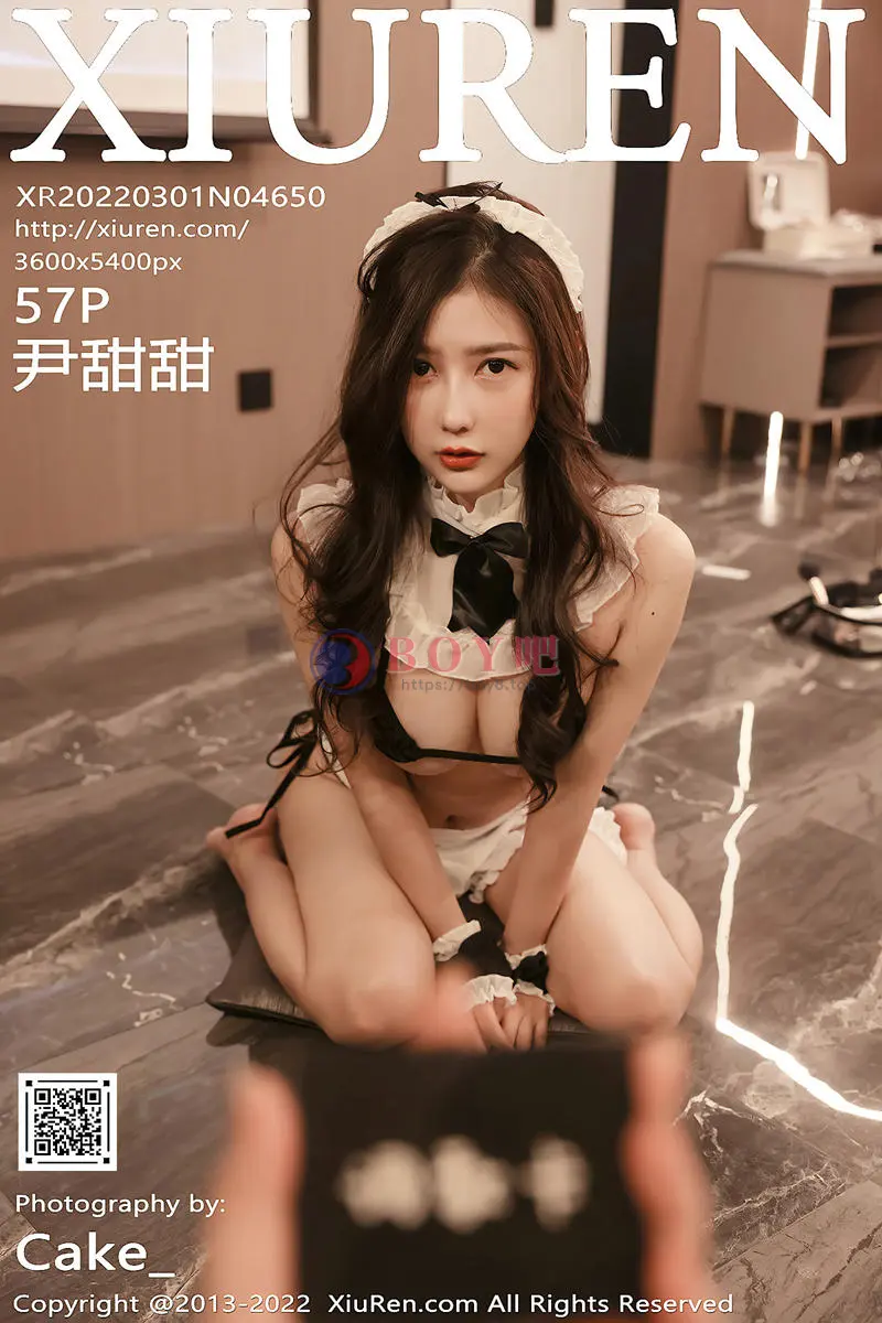 [XiuRen秀人网] No.4650 模特尹甜甜私房性感黑色女仆装情趣捆绑秀完美身材诱惑写真 - BOY吧-BOY吧