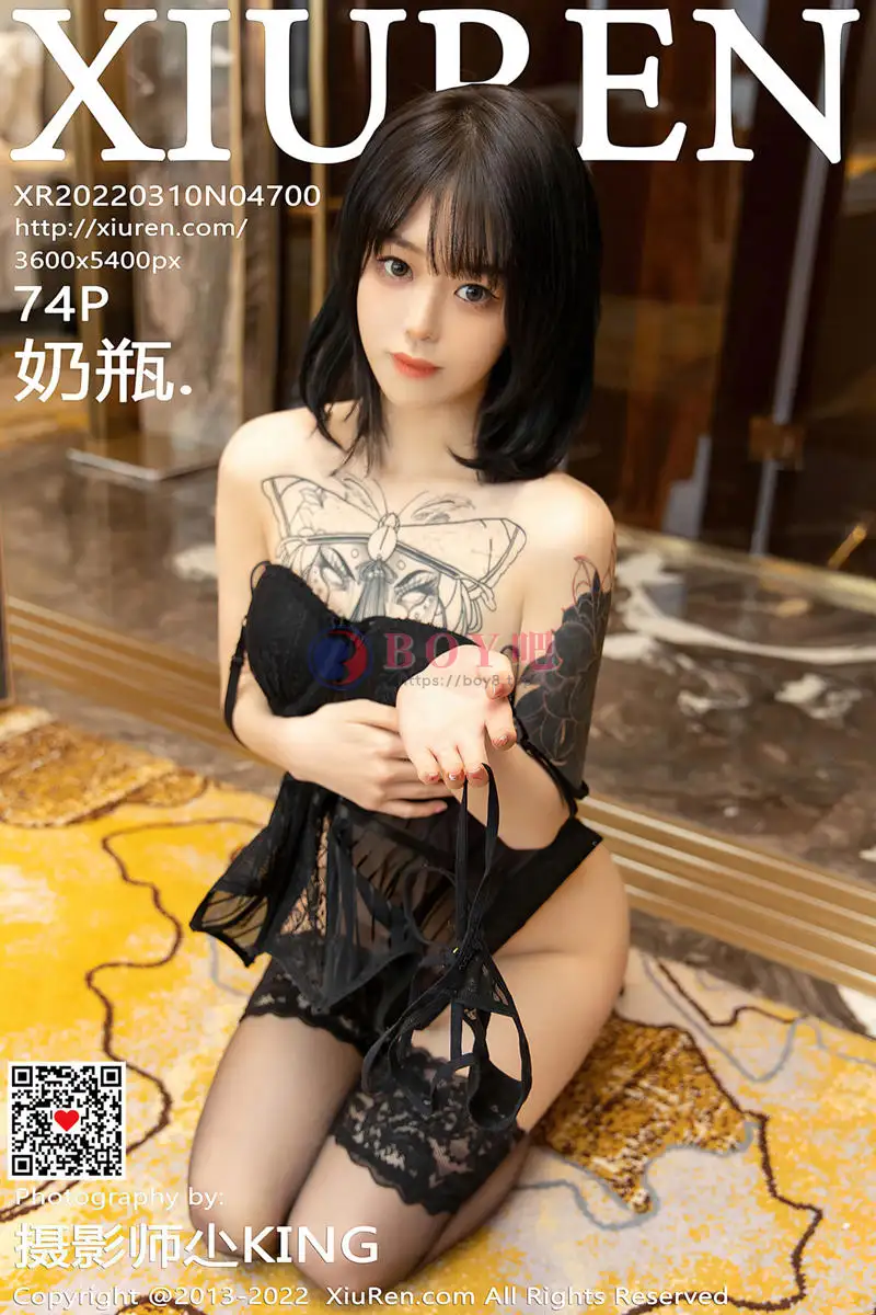[XiuRen秀人网] No.4700 模特奶瓶私房性感黑色轻透内衣配诱人蕾丝秀极致美腿诱惑写真 - BOY吧-BOY吧