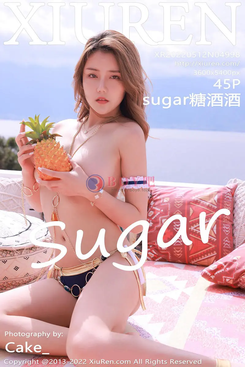 [XiuRen秀人网] No.4998 模特Sugar糖酒酒性感蓝色比基尼服饰秀丰满身材妩媚诱惑写真-BOY吧
