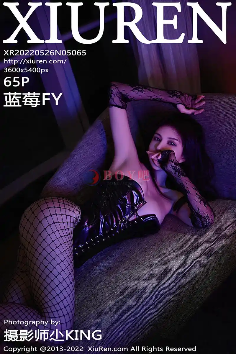 [XiuRen秀人网] No.5065 模特蓝莓FY私房暗色灯光下低胸连体衣配黑丝渔网撩人诱惑写真 - BOY吧-BOY吧