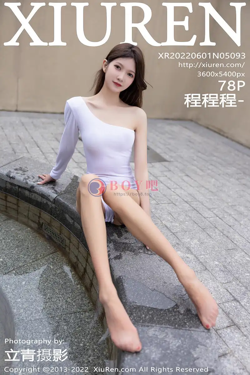[XiuRen秀人网] No.5093 模特程程程厦门旅拍半脱露白色轻透收身衣配开档肉丝诱惑写真 - BOY吧-BOY吧