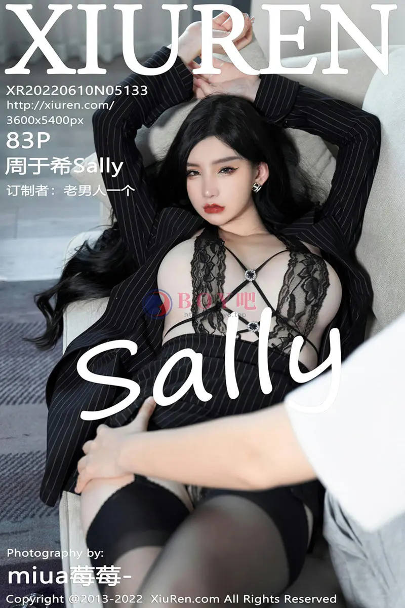 [XiuRen秀人网] No.5133 女神周于希Sally心愿旅拍私房黑色情趣薄纱秀豪乳撩人诱惑写真 - BOY吧-BOY吧