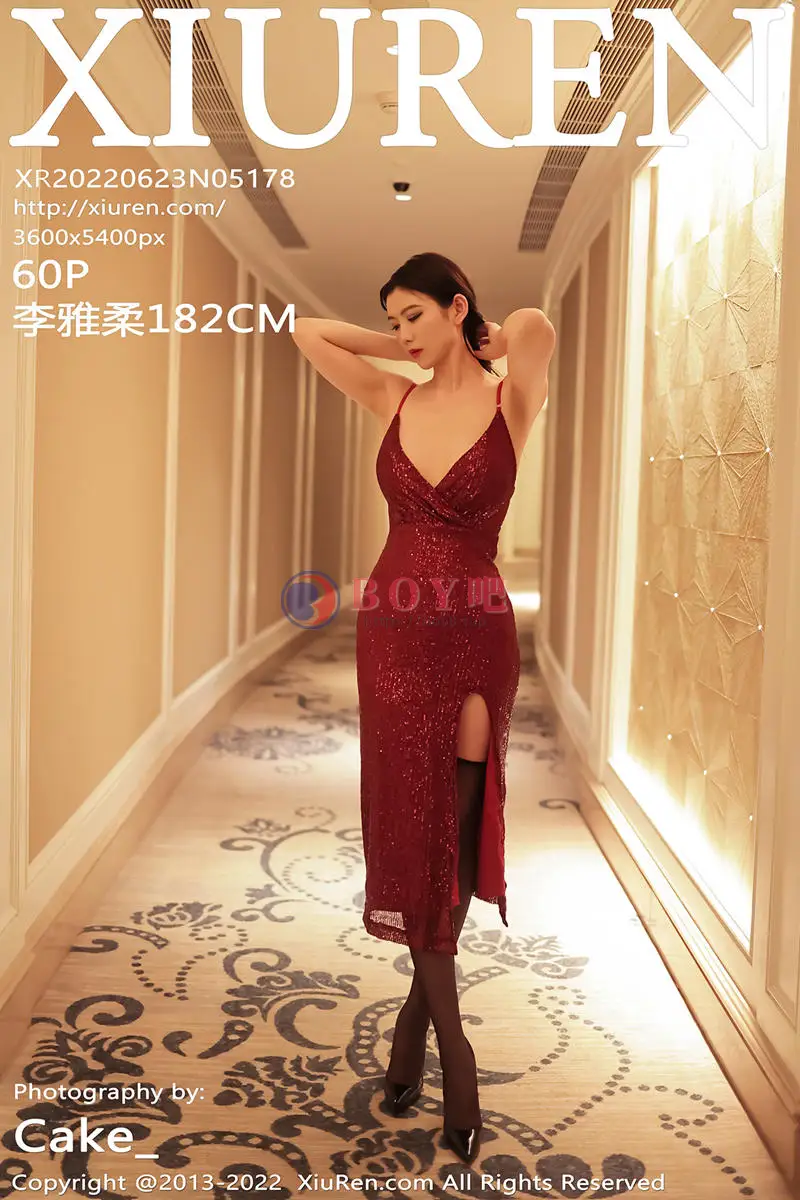 [XiuRen秀人网] No.5178 模特李雅柔澳门旅拍私房脱暗红色吊带长裙露情趣内衣诱惑写真 - BOY吧-BOY吧