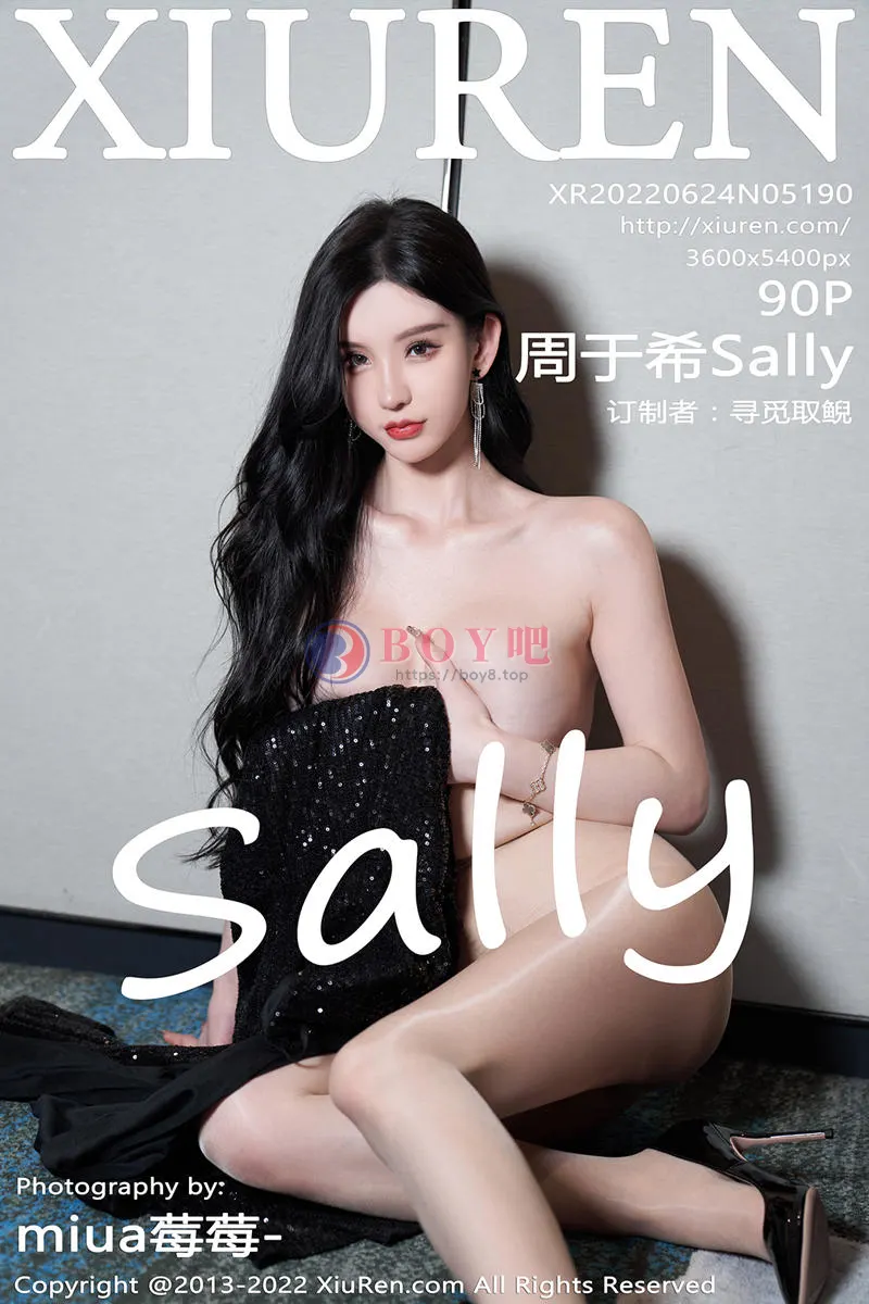 [XiuRen秀人网] No.5190 女神周于希Sally心愿旅拍黑色闪亮吊带长裙配超薄肉丝诱惑写真 - BOY吧-BOY吧