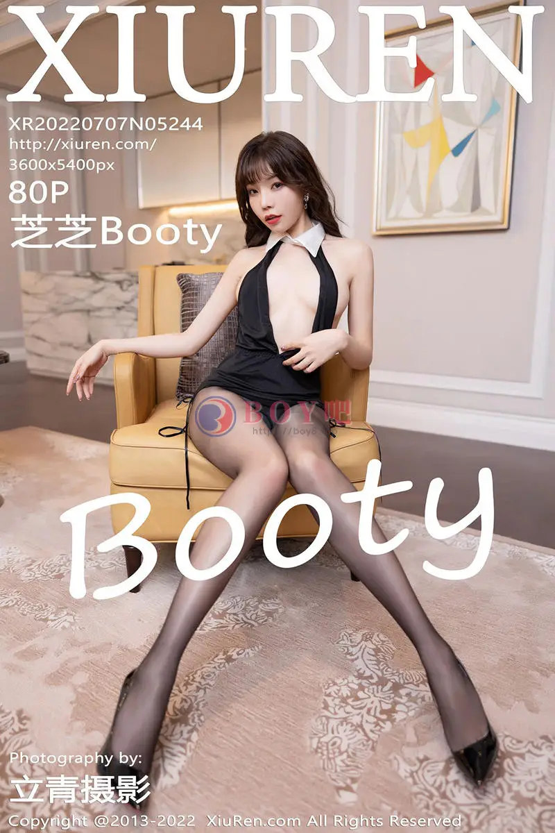 [XiuRen秀人网] No.5244 女神芝芝Booty厦门旅拍黑色服饰配超薄黑丝秀娇美身材诱惑写真 - BOY吧-BOY吧