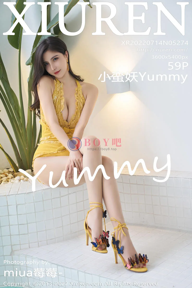 [XiuRen秀人网] No.5274 模特小蛮妖Yummy室内泳池场景黄色泳衣服秀完美身材诱惑写真 - BOY吧-BOY吧