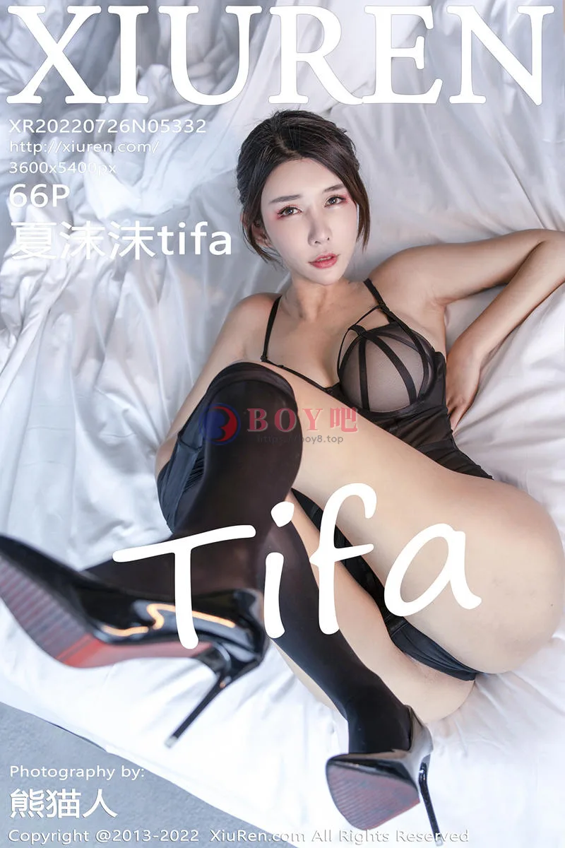 [XiuRen秀人网] No.5332 模特夏沫沫tifa私房半脱露黑色连体丝袜秀完美身材撩人诱惑写真 - BOY吧-BOY吧