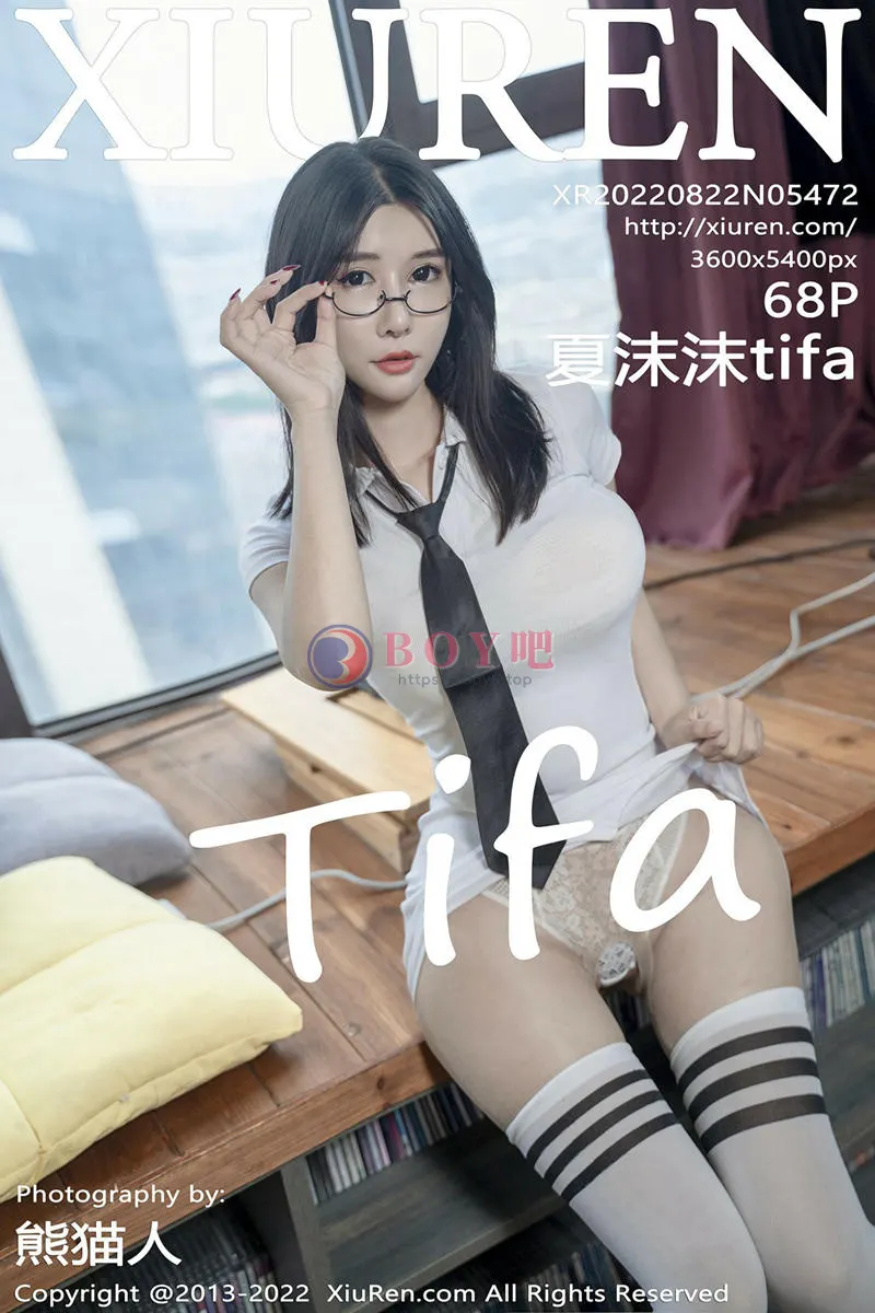 [XiuRen秀人网] No.5472 模特夏沫沫tifa私房半脱露性感蕾丝内衣配超薄肉丝撩人诱惑写真 - BOY吧-BOY吧