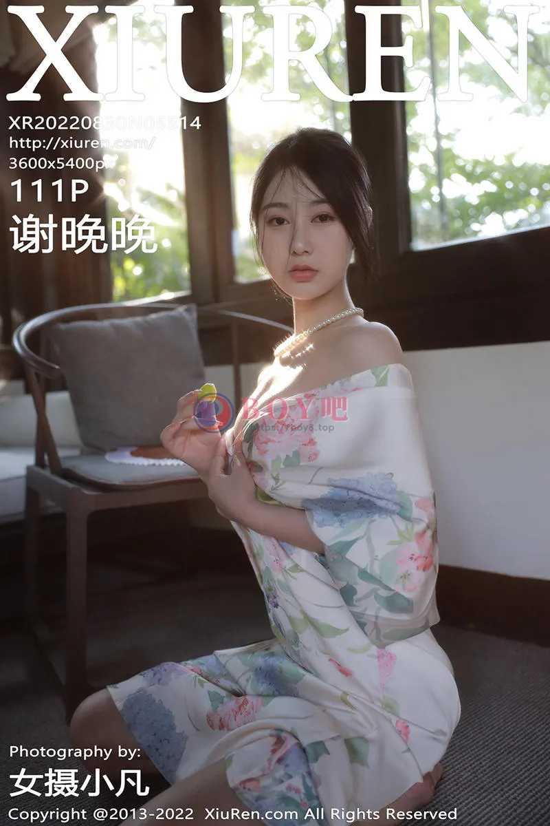 [XiuRen秀人网] No.5514 模特谢晚晚性感白色带花纹长裙配原色丝袜秀完美身材诱惑写真 - BOY吧-BOY吧