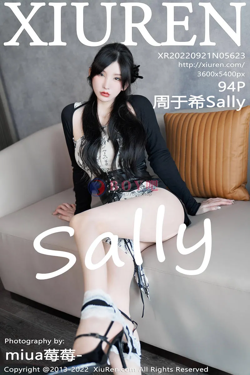[XiuRen秀人网] No.5623 女神周于希Sally性感拼色连衣裙配超薄开档肉丝绝美诱惑写真 - BOY吧-BOY吧