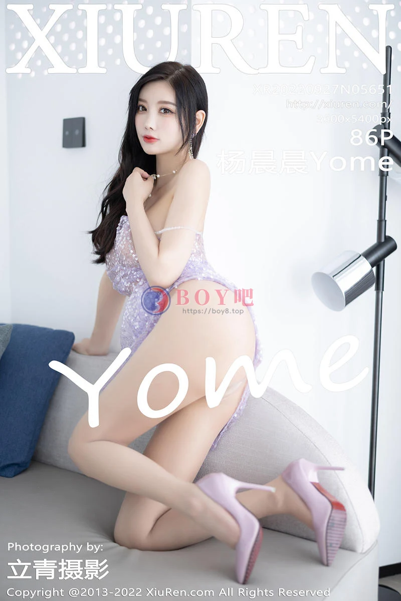 [XiuRen秀人网] No.5651 女神杨晨晨Yome性感淡紫色轻透薄纱吊带裙秀完美身材诱惑写真 - BOY吧-BOY吧