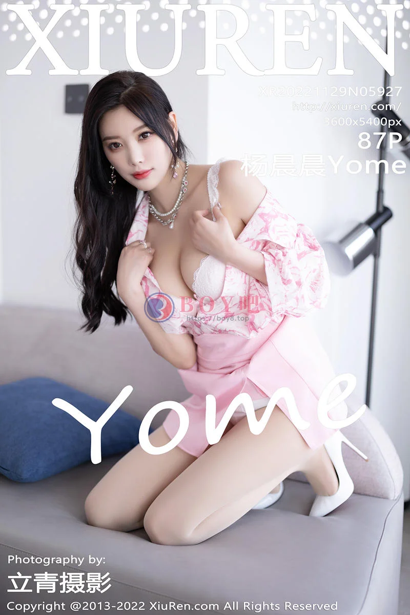 [XiuRen秀人网] No.5927 女神杨晨晨Yome脱性感粉色上衣露白色内衣秀丰腴身材诱惑写真 - BOY吧-BOY吧
