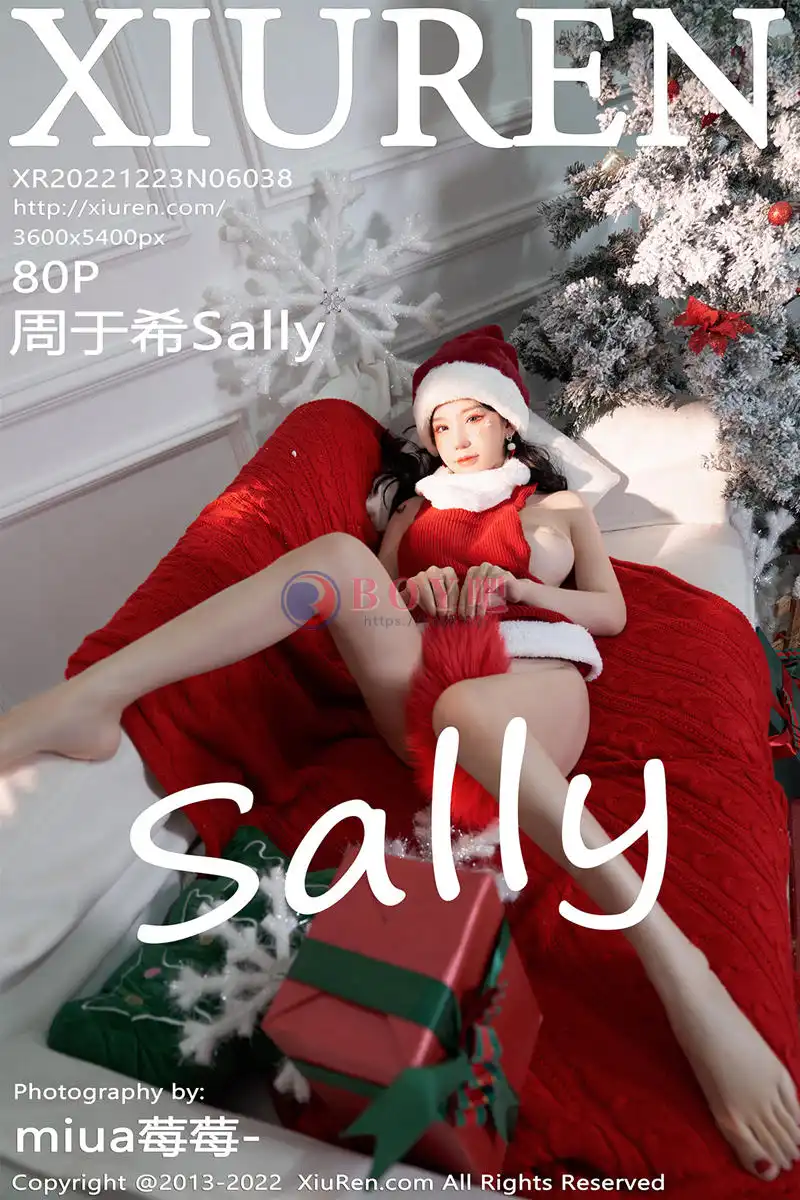 [XiuRen秀人网] No.6038 女神周于希Sally圣诞礼物主题无内真空毛衣秀豪乳遮点诱惑写真 - BOY吧-BOY吧