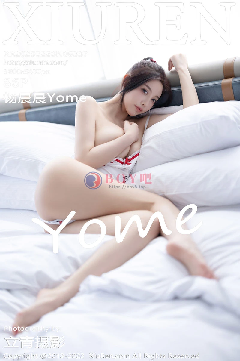 [XiuRen秀人网] No.6337 女神杨晨晨Yome白色收身衣配蓝色短裤秀丰腴身材完美诱惑写真 - BOY吧-BOY吧