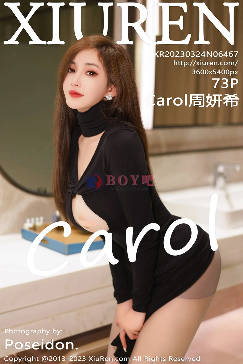 [XiuRen秀人网] No.6467 女神Carol周妍希性感开胸连衣裙配超薄黑丝秀丰满身材诱惑写真-BOY吧