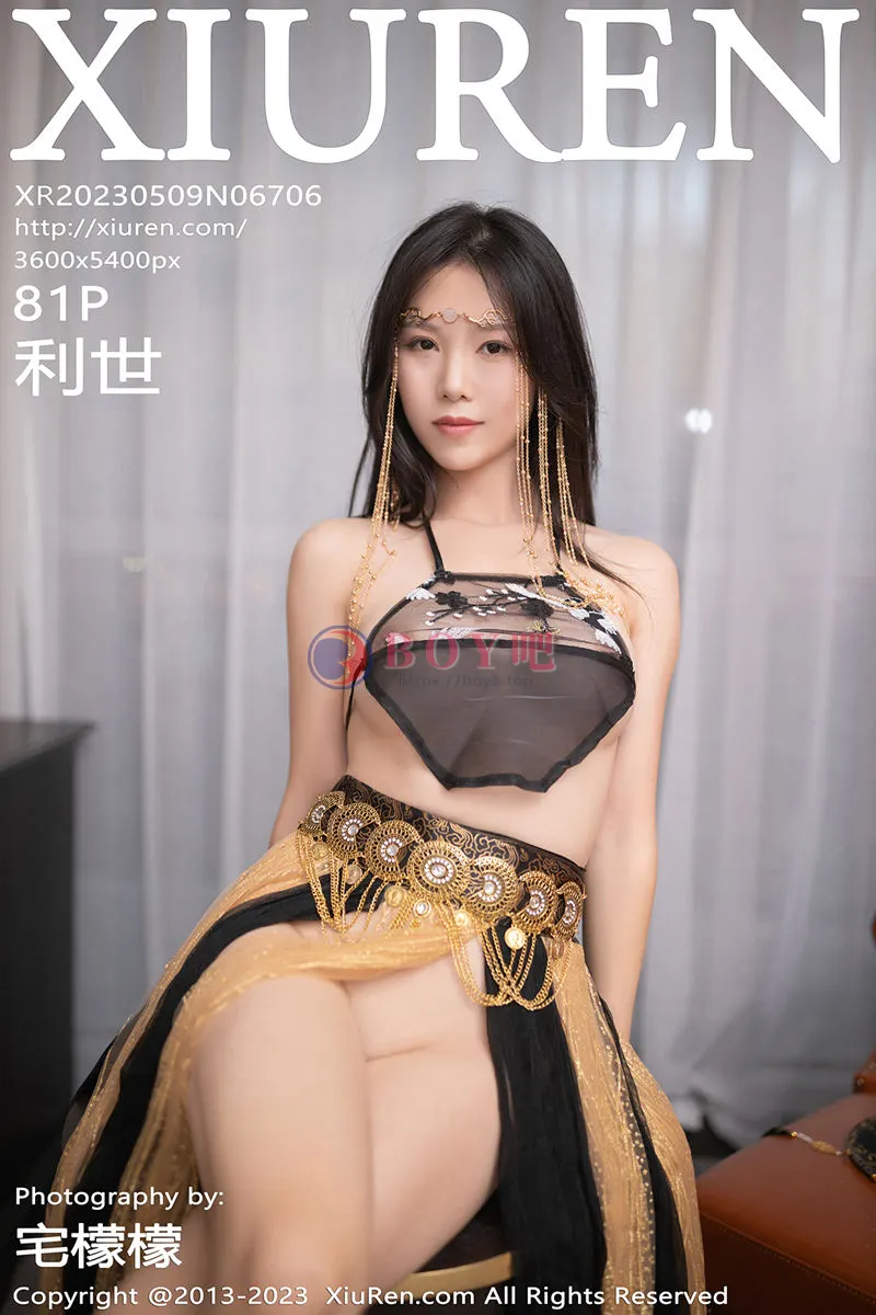 [XiuRen秀人网] No.6706 模特利世私房性感黑色轻透西域风情服秀惹火身材极致诱惑写真-BOY吧