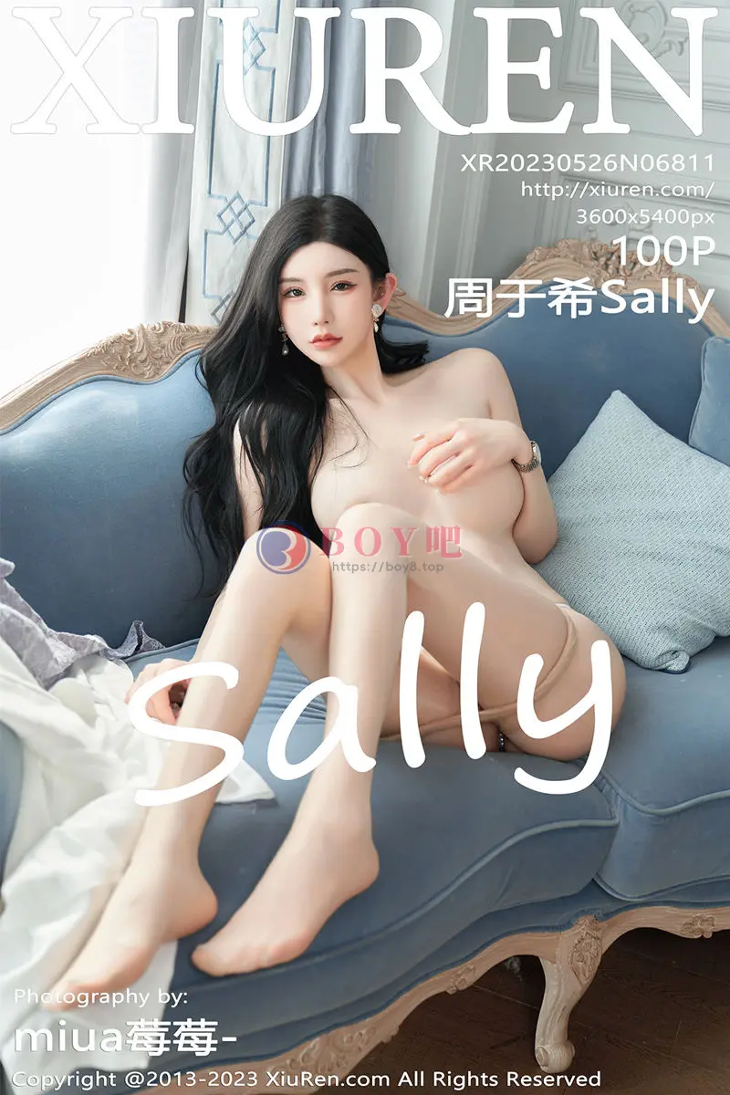 [XiuRen秀人网] No.6811 女神周于希Sally性感吊带短裙配超薄肉丝秀曼妙身姿诱惑写真-BOY吧