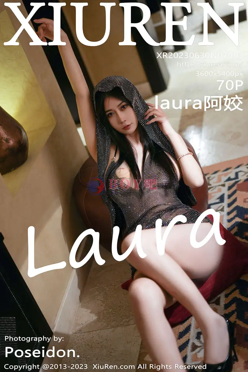 [XiuRen秀人网] No.7003 模特Laura阿姣私房性感墨绿色轻透金缕衣秀完美身材诱惑写真-BOY吧