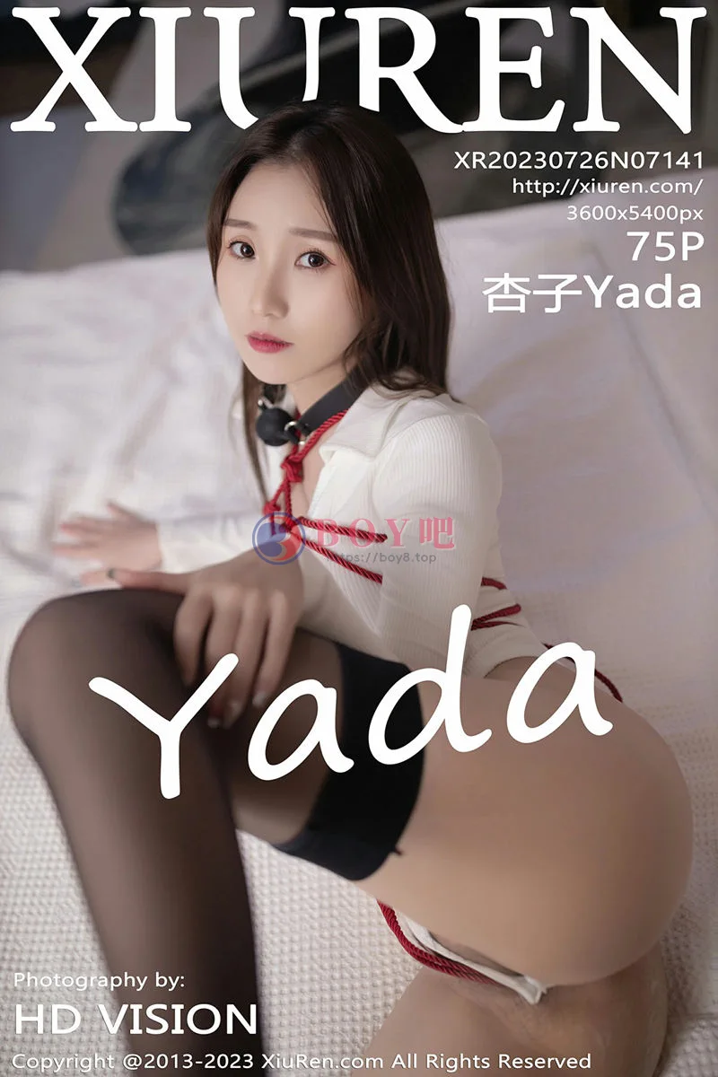 [XiuRen秀人网] No.7141 模特杏子Yada性格白色高开叉服饰情趣捆绑秀曼妙身姿诱惑写真-BOY吧