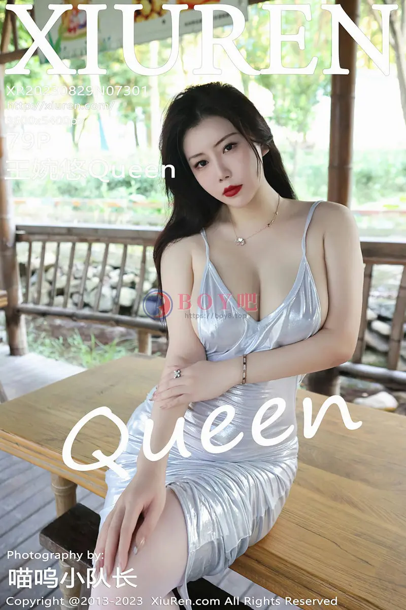[XiuRen秀人网] No.7301 模特王婉悠Queen性感银白吊带长裙配白丝袜秀丰满身材诱惑写真-BOY吧