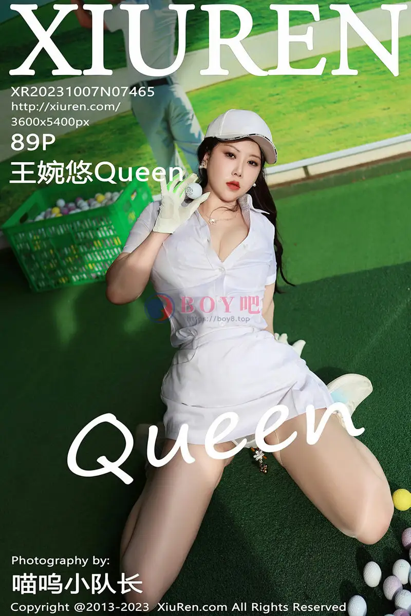 [XiuRen秀人网] No.7465 模特王婉悠Queen白色运动服饰配开档肉丝秀惹火身材诱惑写真-BOY吧