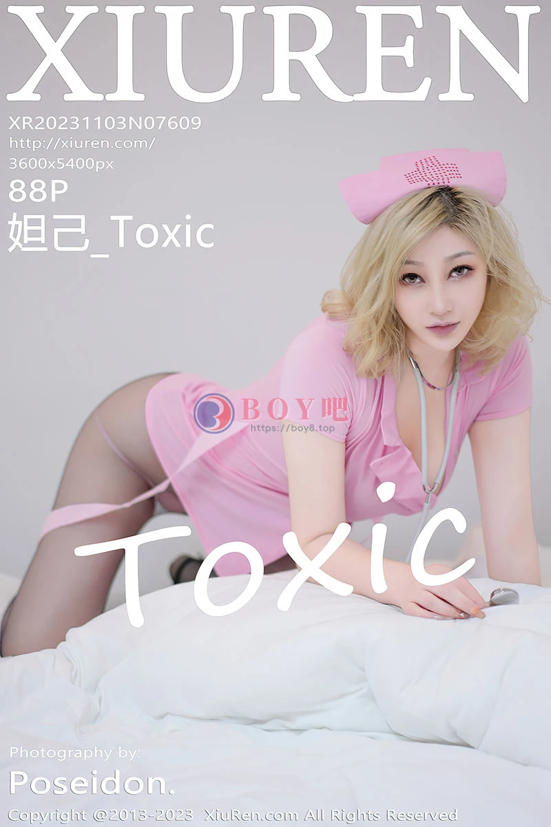 [XiuRen秀人网] No.7609 女神妲己_Toxic粉色情趣护士服配超薄黑丝秀丰满身材诱惑写真 - BOY吧-BOY吧