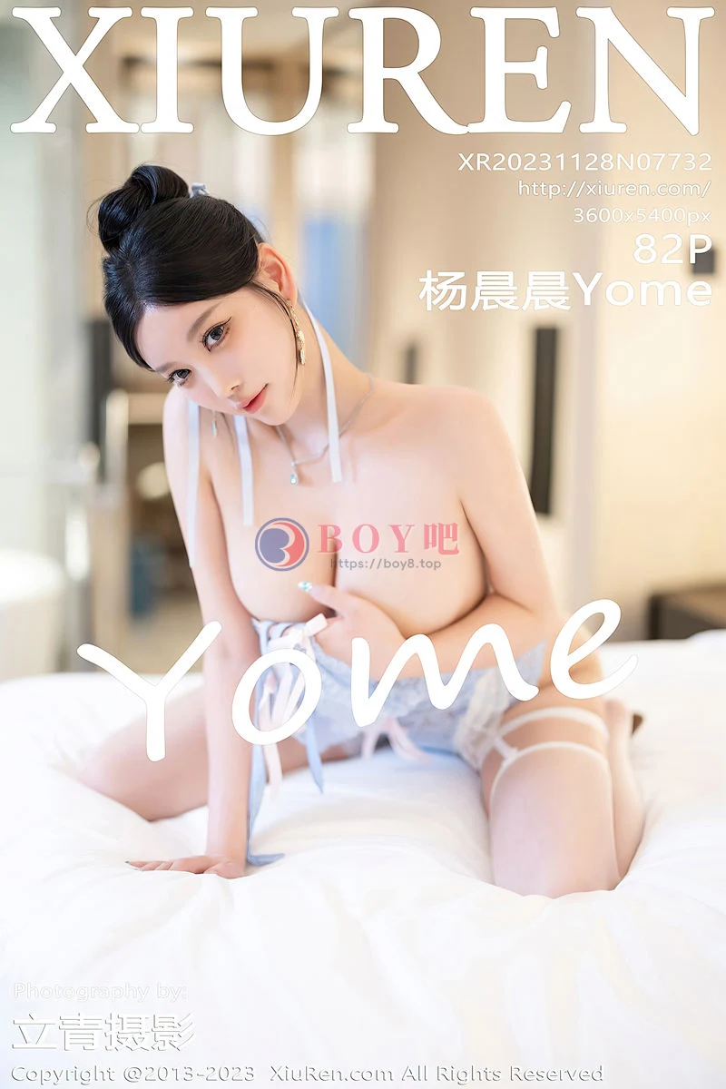 [XiuRen秀人网] No.7732 女神杨晨晨蓝灰色薄纱旗袍+性感淡蓝情趣服秀惹火身材诱惑写真-BOY吧