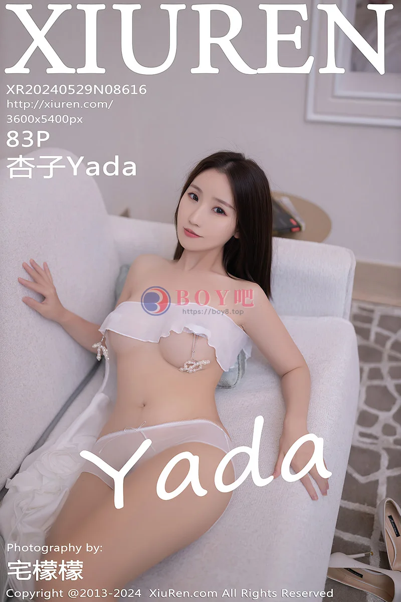 [XiuRen秀人网] No.8616 模特杏子Yada性感白色连衣短裙配开档肉丝秀惹火身材诱惑写真 - BOY吧-BOY吧
