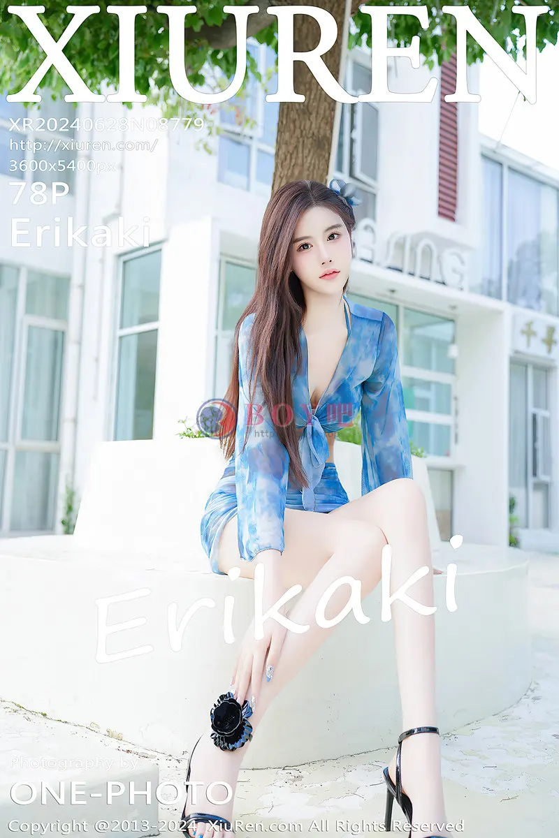 [XiuRen秀人网] No.8779 模特Erikaki泳池场景性感蓝色比基尼秀曼妙身姿撩人诱惑写真 - BOY吧-BOY吧