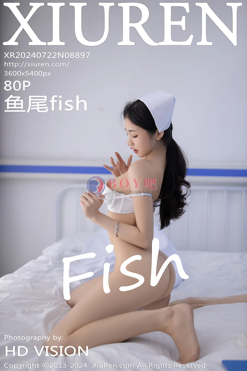 [XiuRen秀人网] NO.8897 模特鱼尾fish性感白色护士服配超薄肉丝秀丰腴身姿撩人诱惑写真 - BOY吧-BOY吧